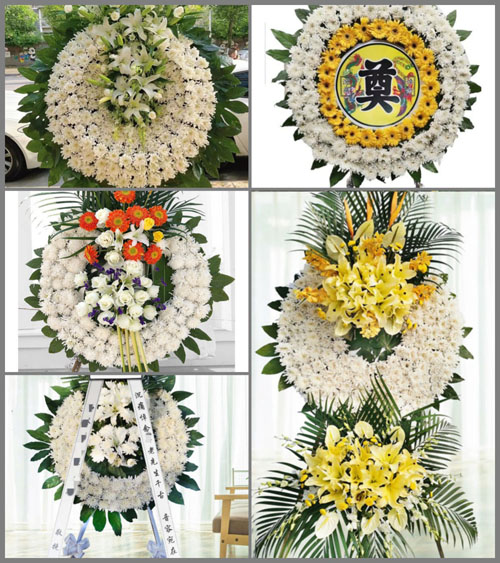 浙江省台州温岭市松门镇松北村花圈速递